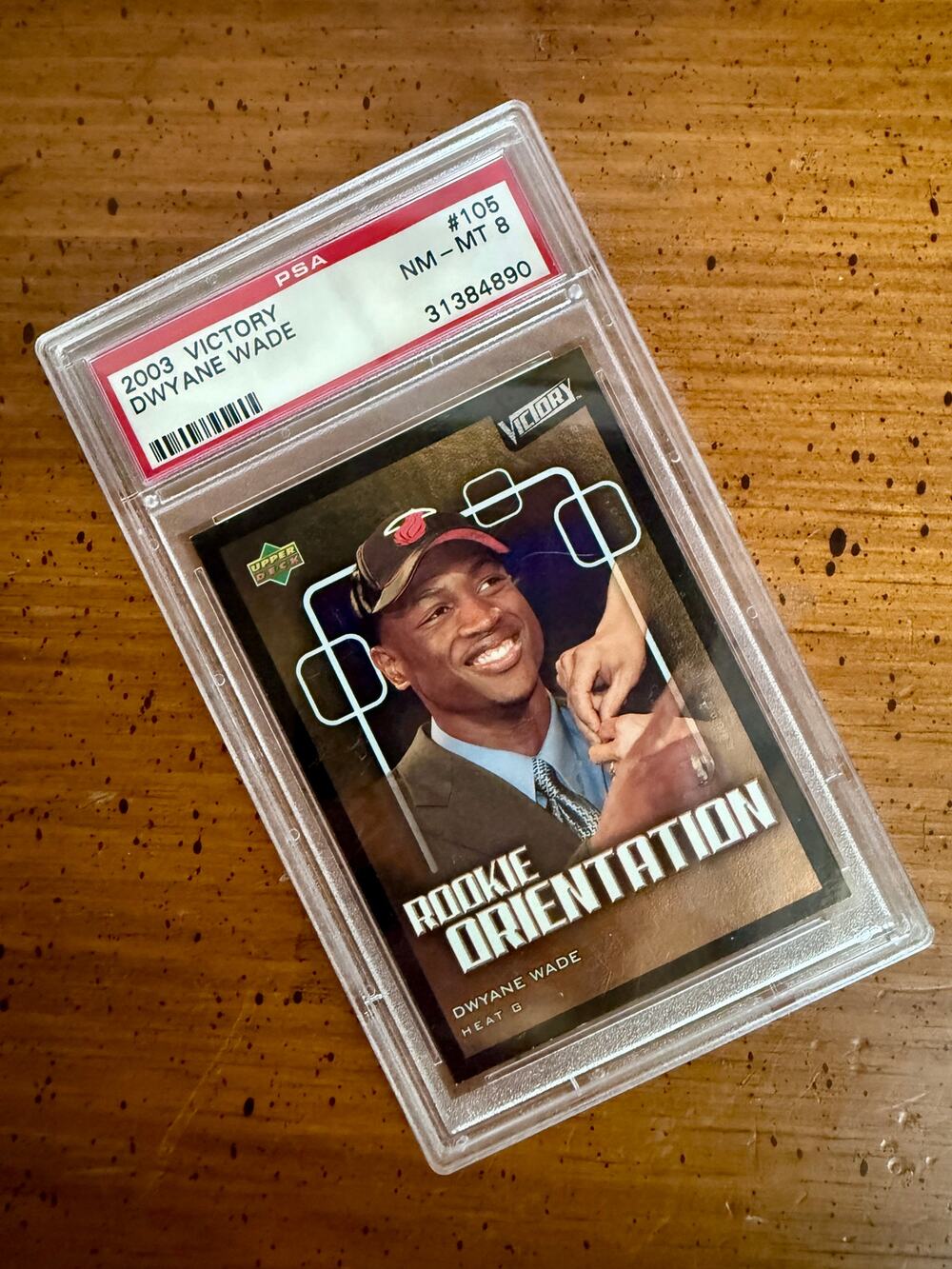 2003-04 Upper Deck Victory Dwyane Wade #105 Rookie RC PSA 8 NM-MT Miami Heat